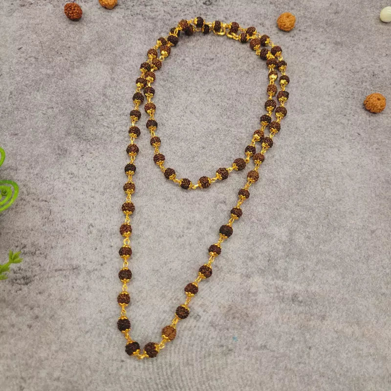 Gold Plated Eternal Grace Rudraksha Mala