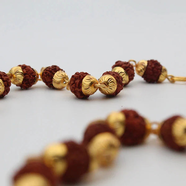 Gold Plated Eternal Grace Rudraksha Mala