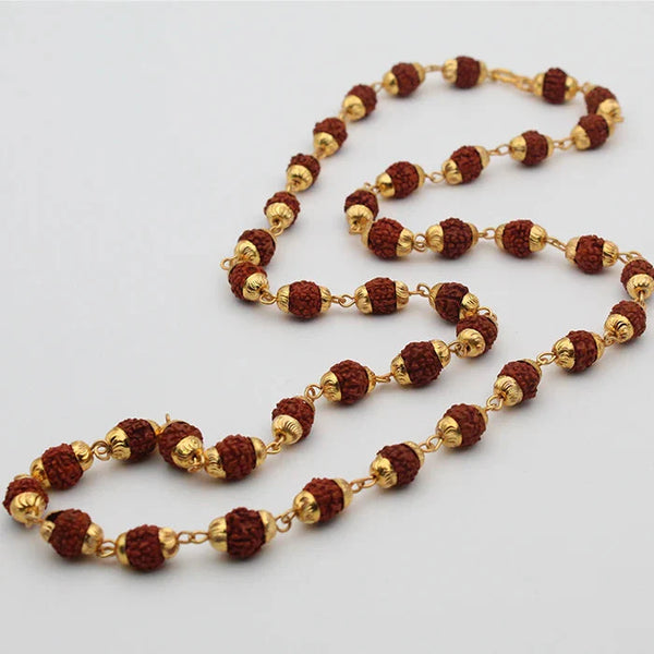 Gold Plated Eternal Grace Rudraksha Mala