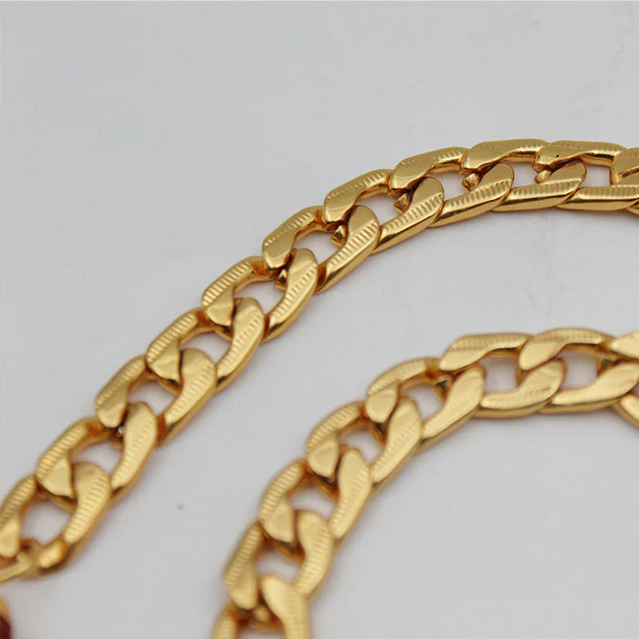 Gold Plated Rudraksha Chain Necklace