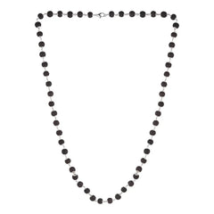 Silver Plated Eternal Karungali Mala - Natural Ebony Wood (Govt. Certified)