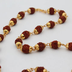Gold Plated Eternal Grace Rudraksha Mala