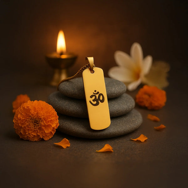 24K Gold Plated OM Necklace