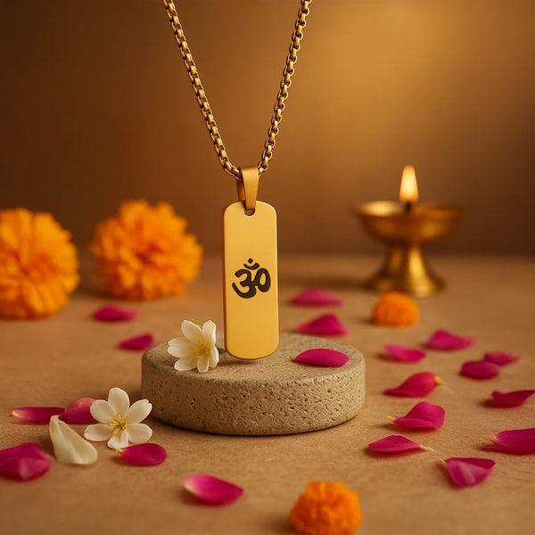 24K Gold Plated OM Necklace