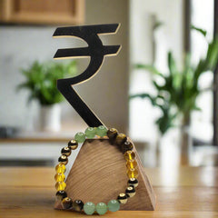 Money Magnet Bracelet - Pyrite, Tiger Eye, Citrine & Aventurine Beads
