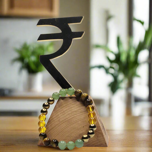 Money Magnet Bracelet - Pyrite, Tiger Eye, Citrine & Aventurine Beads