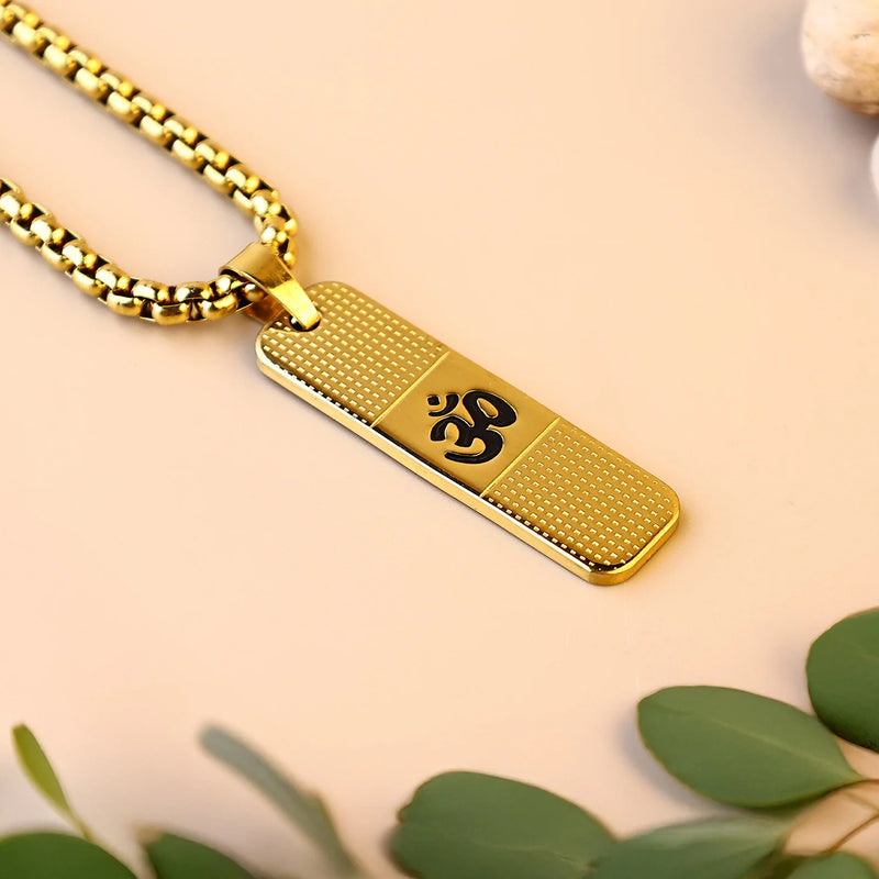24K Gold Plated OM Necklace