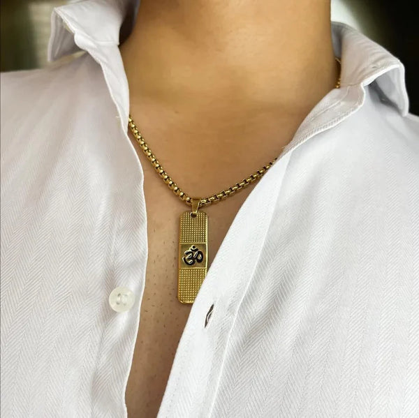 24K Gold Plated OM Necklace