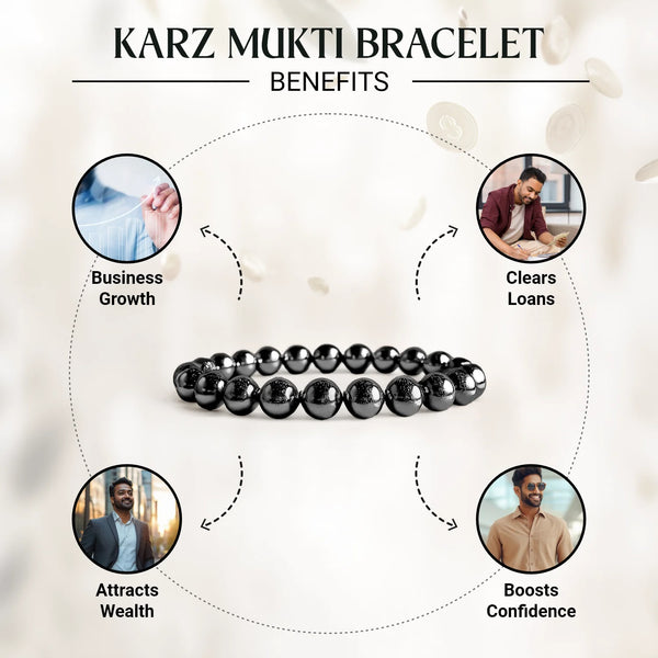 Karz Mukti Bracelet Original With Silver Hematite